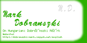 mark dobranszki business card